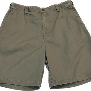 Geoffrey Beene Mens Green Khaki Shorts Size W 36